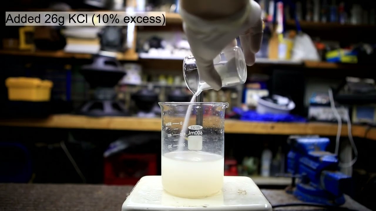 How to make Potassium Chlorate Using Chlorine Pool Tablets - NileRed