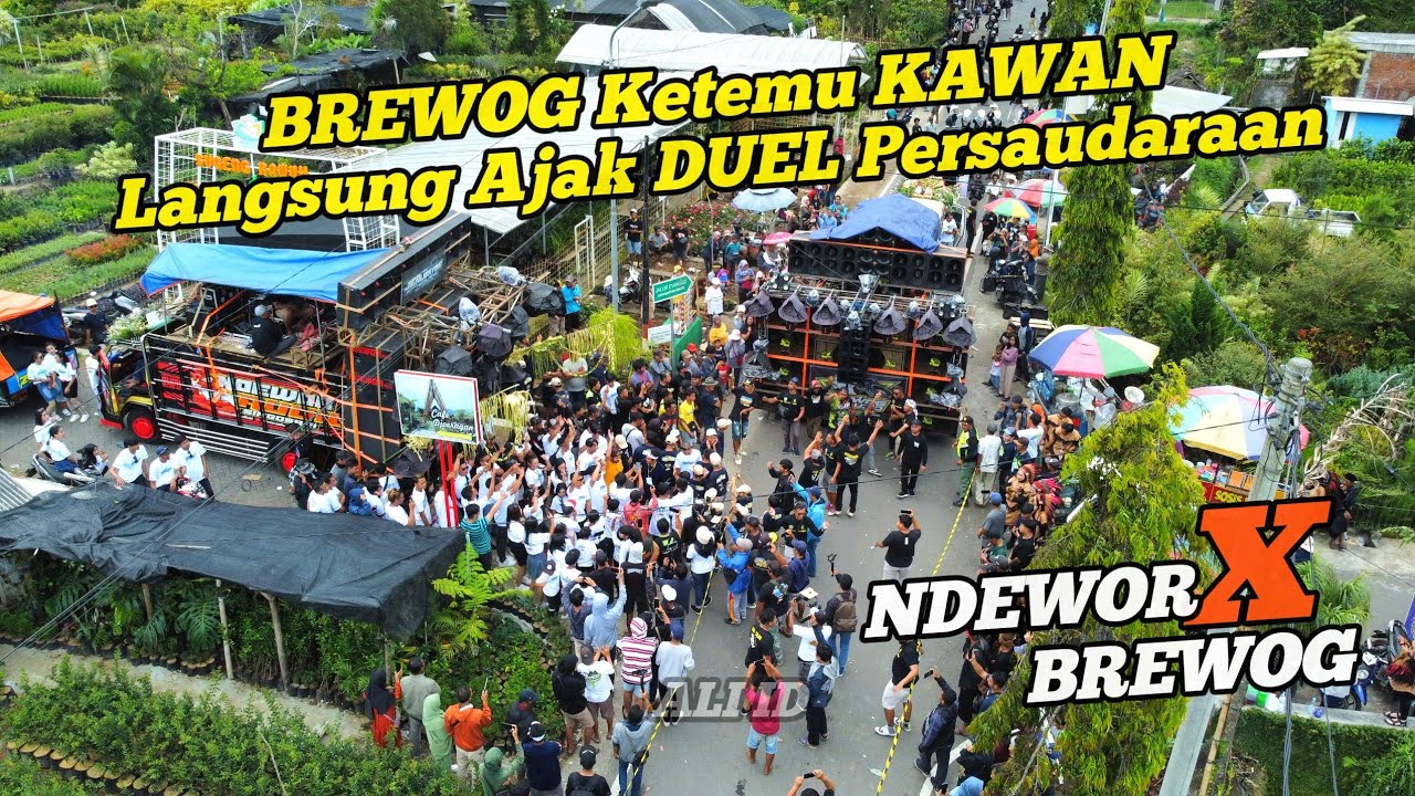 Brewog vs Ndewor battle geden di perempatan 🔥Duel one by one saling kasih salam horeg