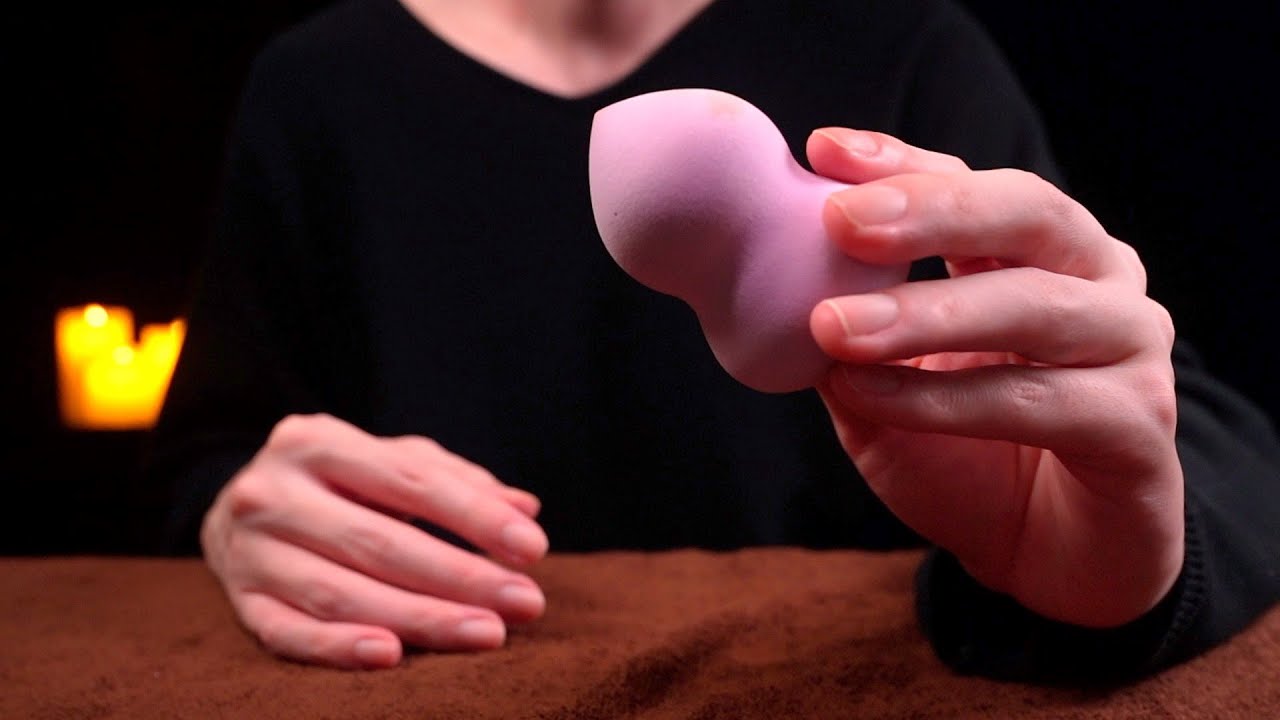 [ASMR]Губка для макияжа, постукивающая по лицу для сна(No Talking)