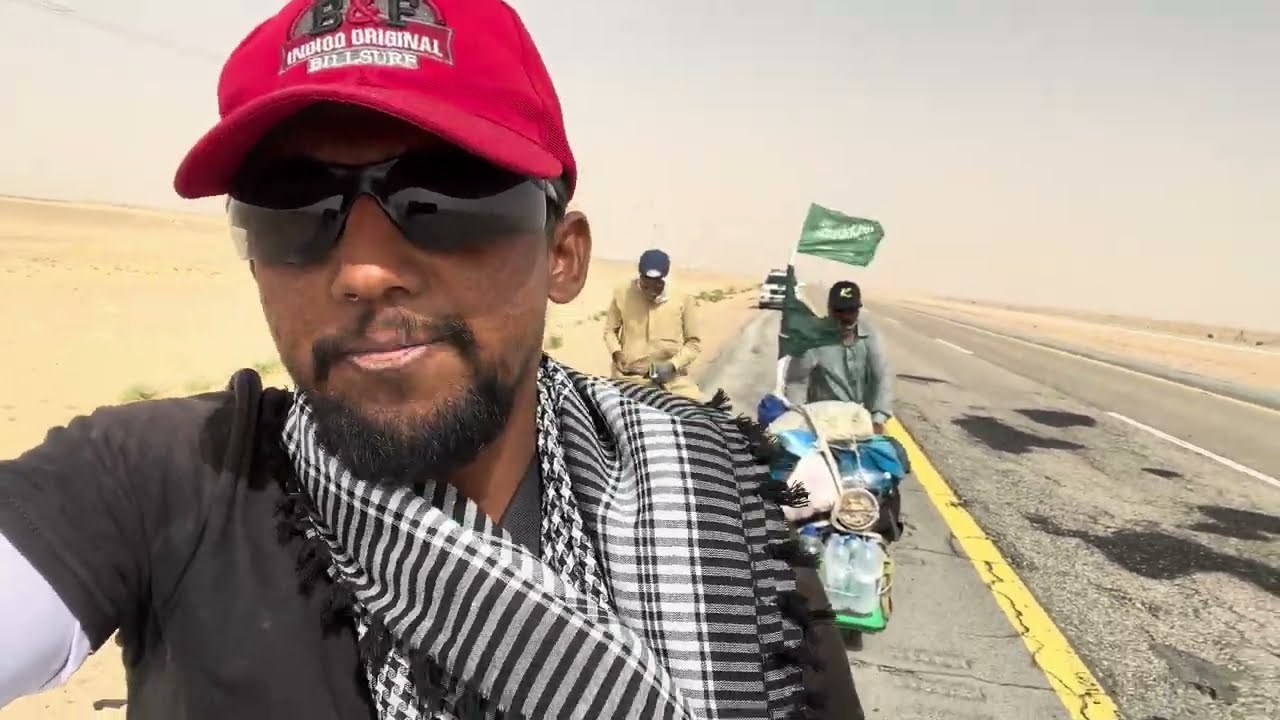 Today's journey was Difficult due to quick sand blowing | Pakistan to Makkah by Walk | Usman Arshad