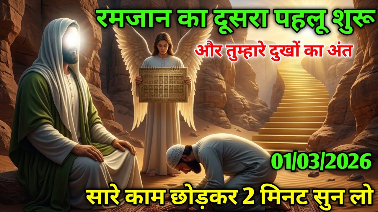 🤲01 March 2026 अल्लाह का यह पैगाम। रमजान का दूसरा पहलू शुरू और तुम्हारे दुखों का अंत।#allah 