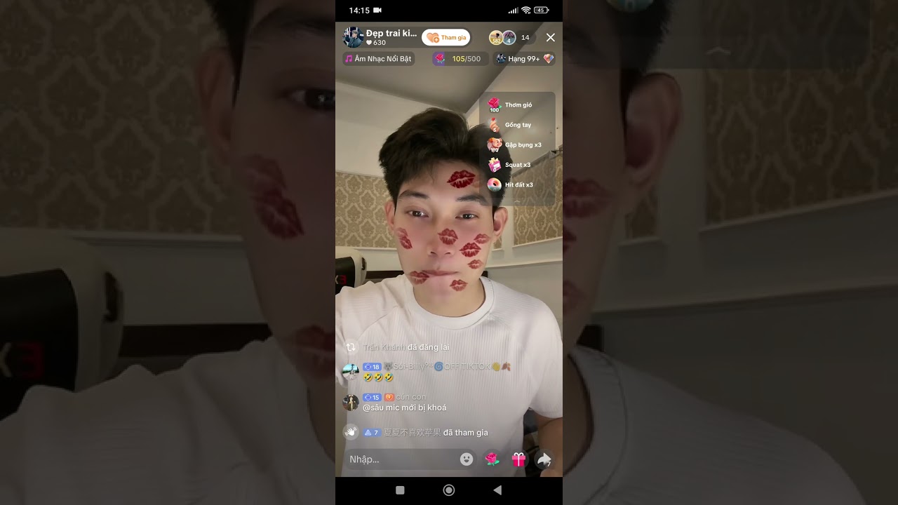 tài khoản Đẹp Trai Kinh Khủng Khiếp live p1 #tringola 
