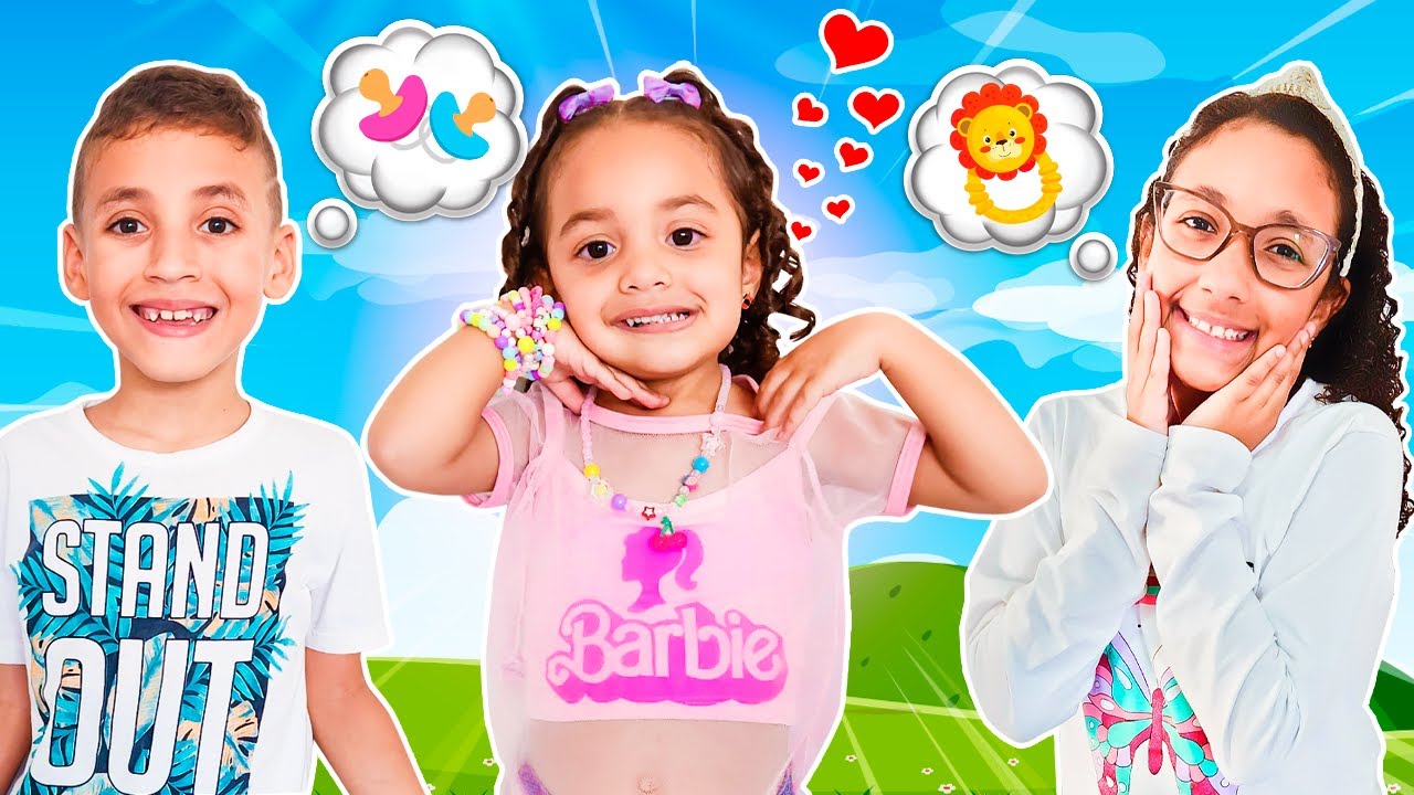 Gabi e Pietro Finge ser Babá de um Bebê de Verdade