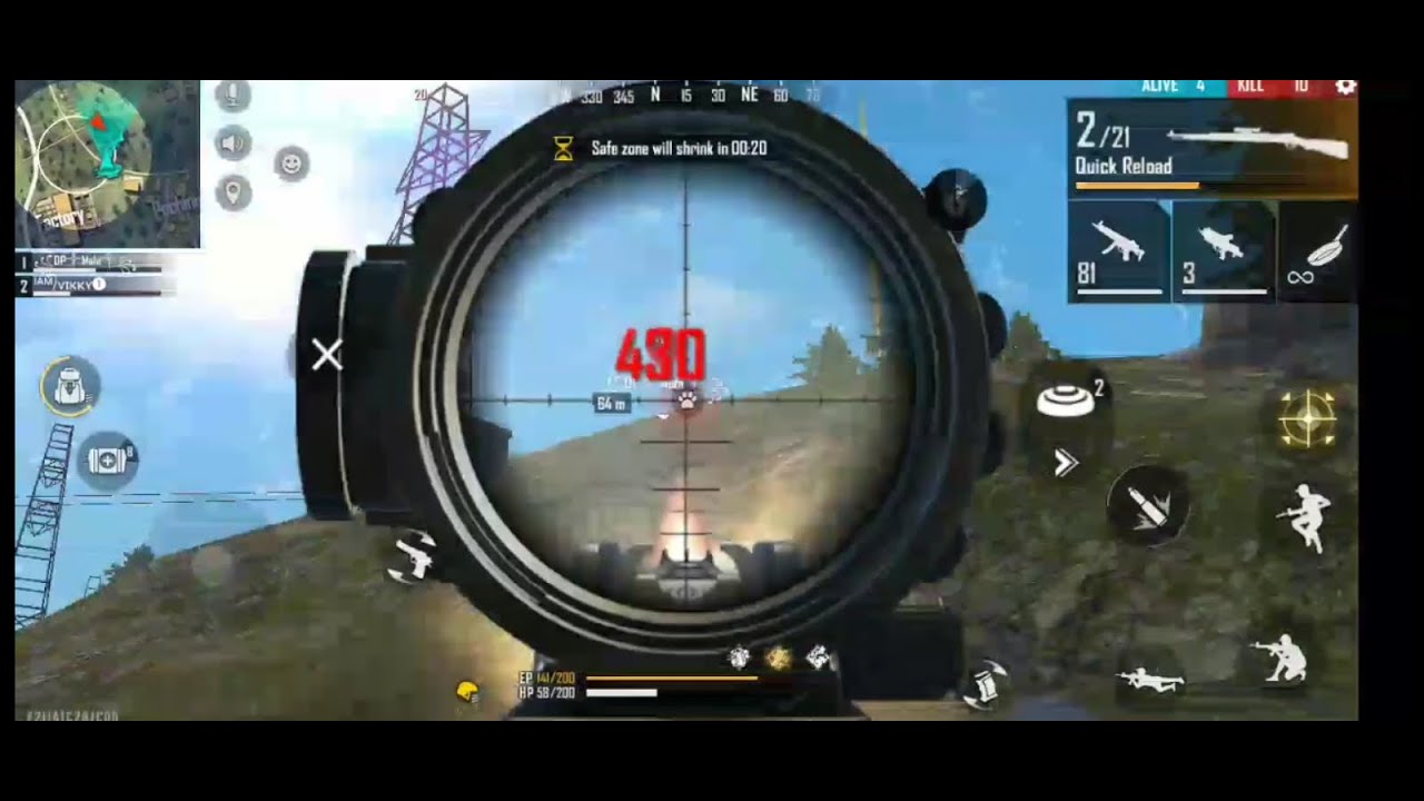 Free fire duo vs squad 12 kills game play Telangana gaming..