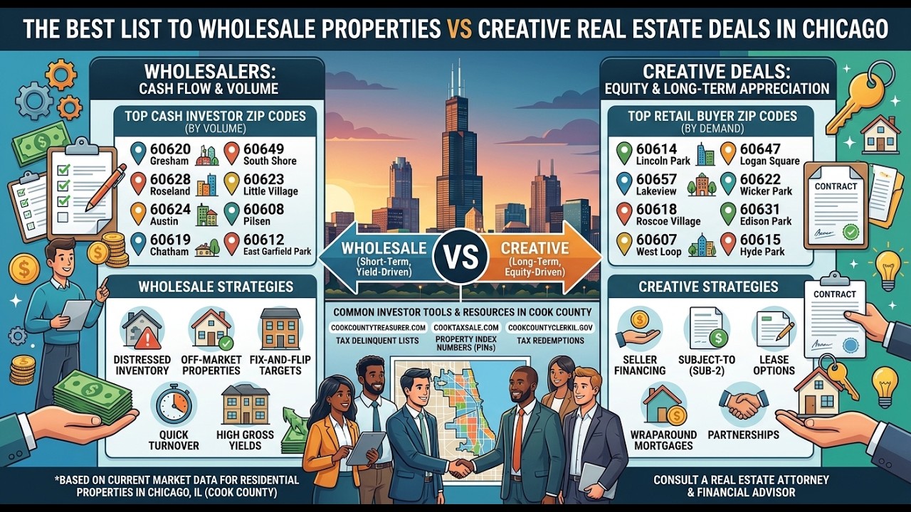 The Best List To Wholesale Properties vs Creative Real Estate deals