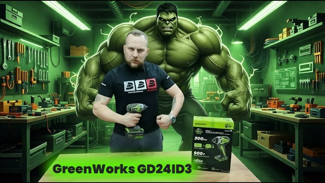 GreenWorks GD24ID3. Тест-обзор импакта.