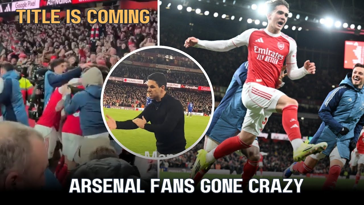 Arsenal Fans Reaction To Downman Title Winning Goal Vs Everton