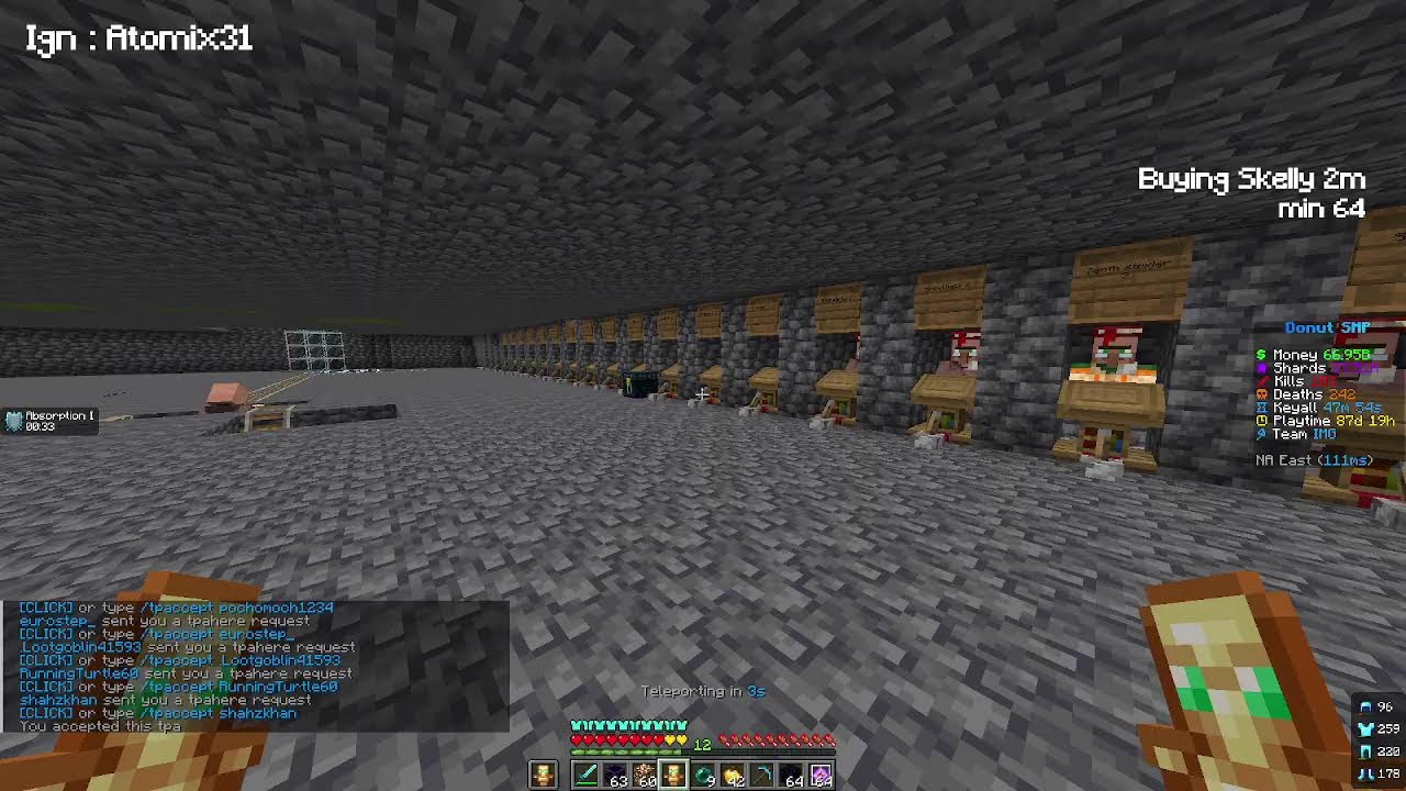 DonutSMP Live | Rating Bases 2m each | Buying Skellies 2m
