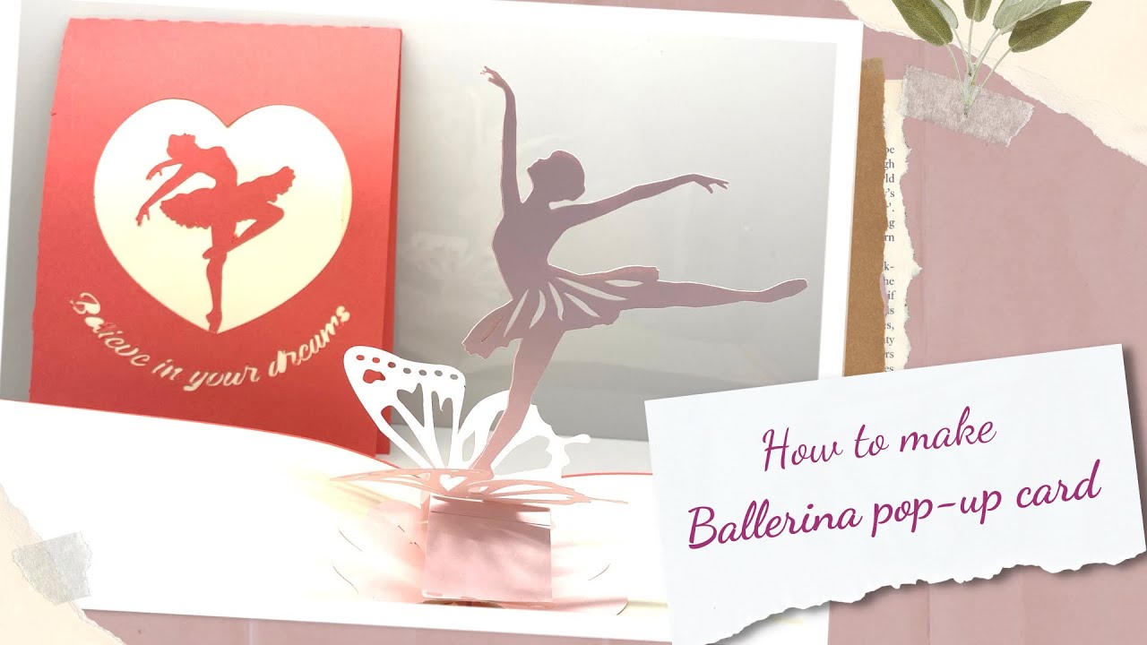 How to make a ballerina birthday card | Pop-up card tutorial