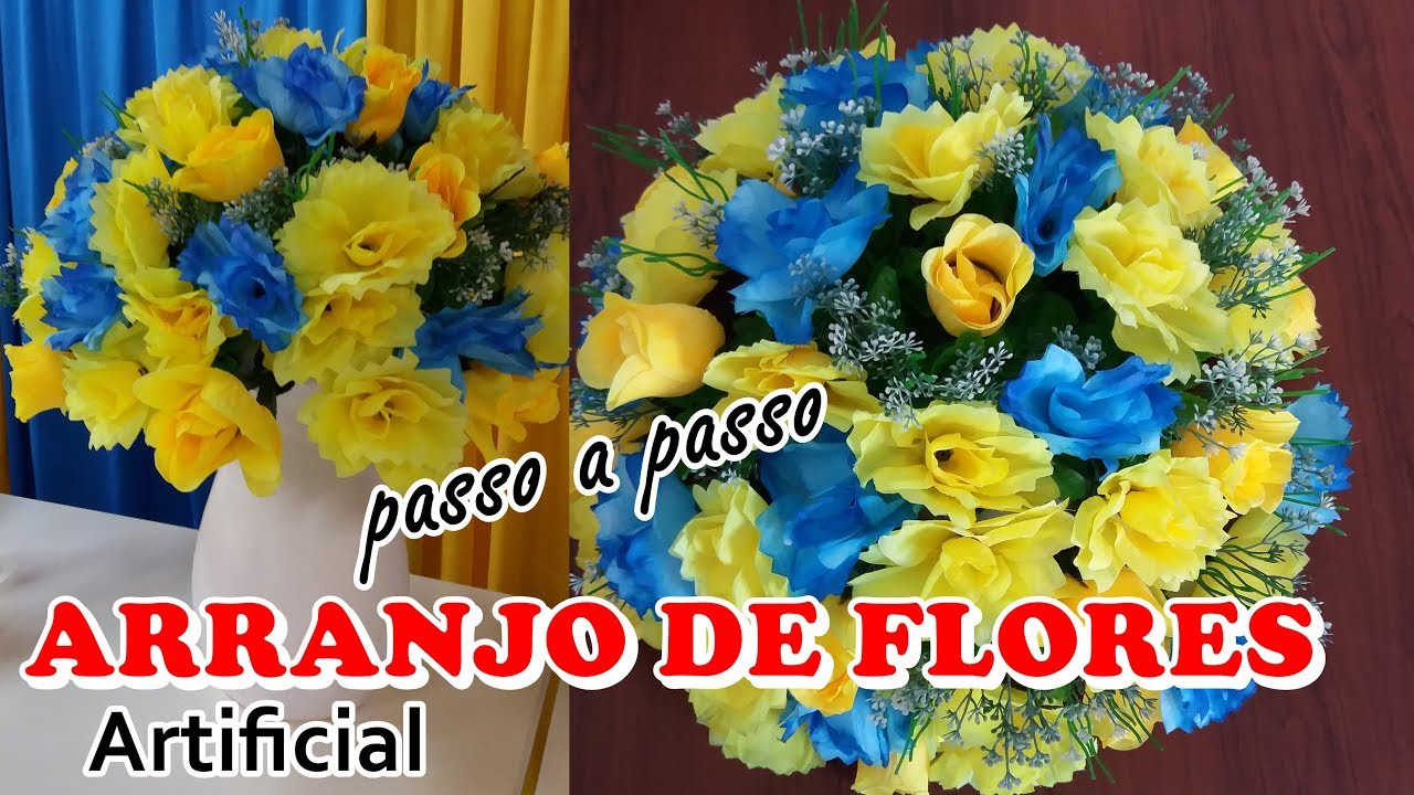 Como fazer ARRANJO DE FLORES Artificial