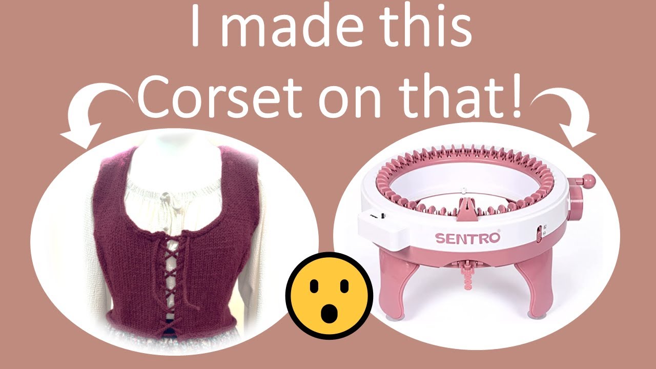 Stay Cosy Hobbit Vest corset Sentro Knitting Machine Tutorial and Pattern