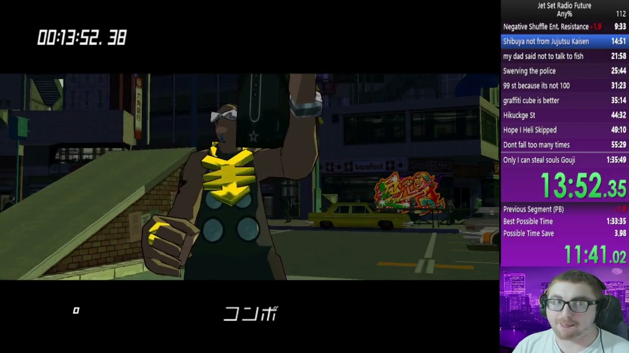 Jet Set Radio Future:  Any% 1:35:00
