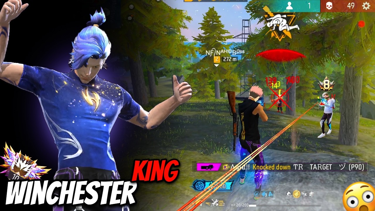 Winchester King Gameplay 👑 | BR Rank Domination | Free Fire Full Match