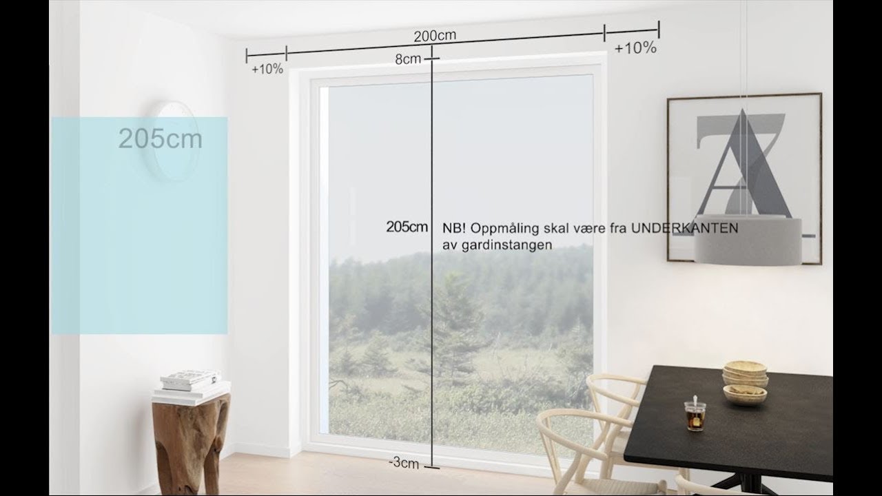 Oppmåling av måltilpassede gardiner - Kid Interiør