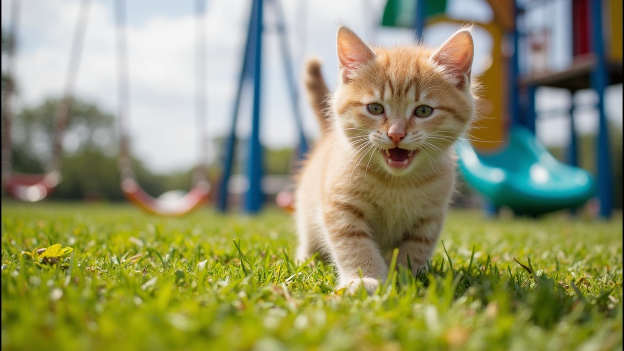 Real Cute Kittens Playground Adventure – Safe & Happy Fun for Kids 🐾🎠 | AI Cat Haven 🐱✨