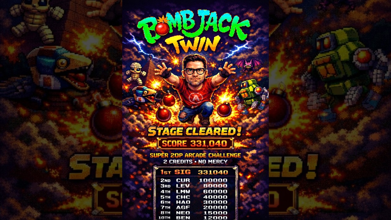 Bomb Jack Twin s20p arcade challenge