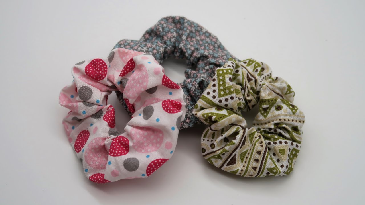 Scrunchies nähen | 3 Varianten | Haargummi