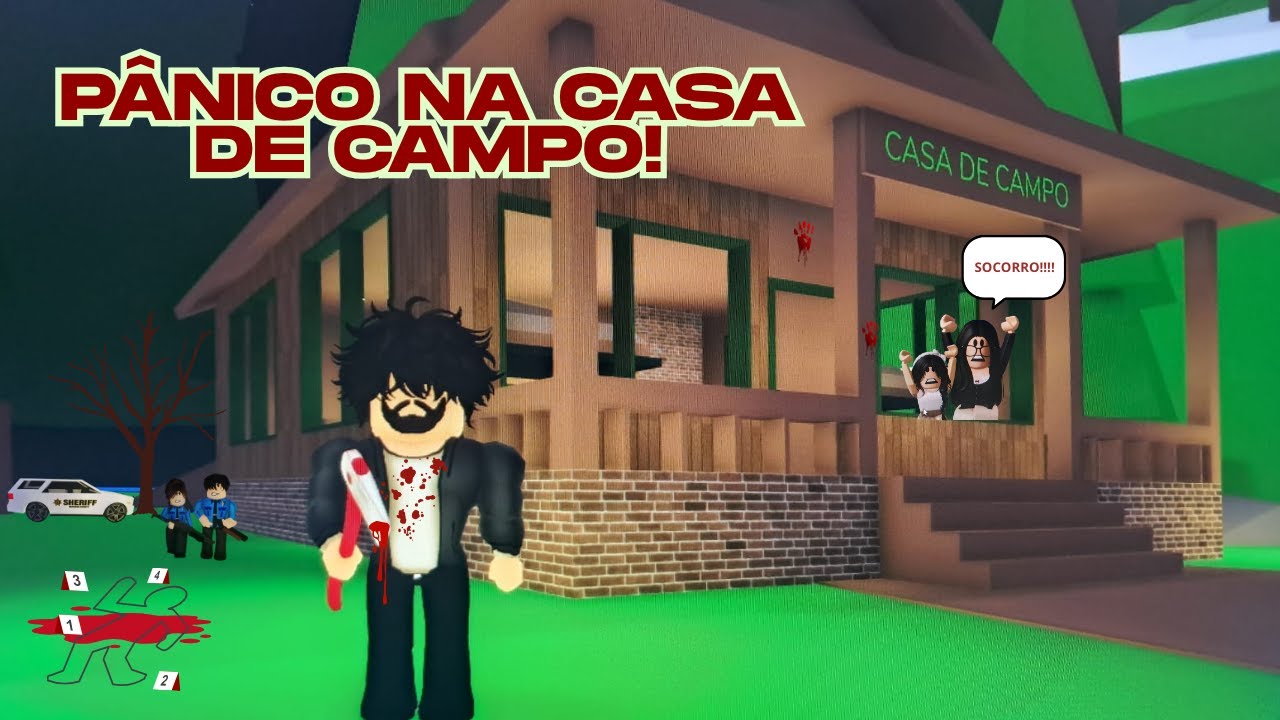 😱PÂNICO NA CASA DE CAMPO🏠/História de Brookhaven RP Roblox