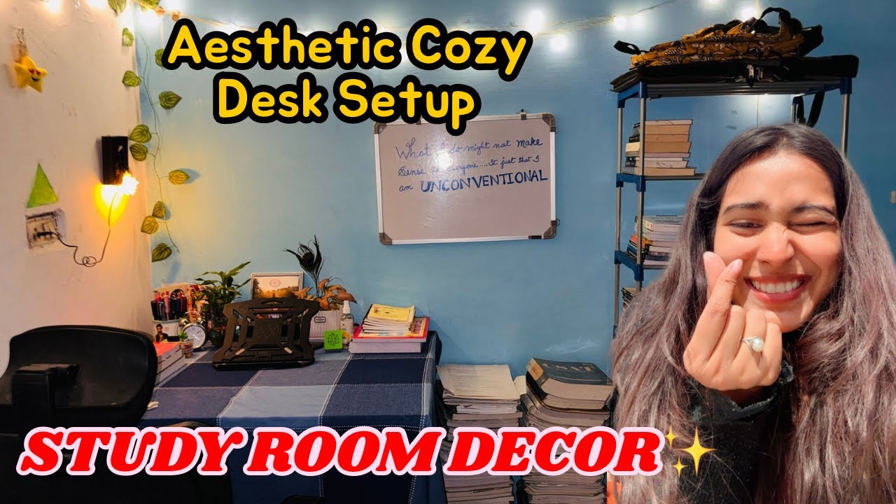 Study Room Makeover 🌸 | Indian Style Desk Setup | Aesthetic & Pinterest-Inspired Decor