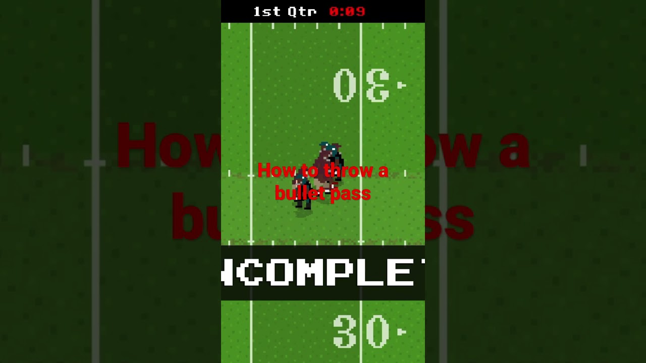 How to throw a bullet pass#gaming #retrobowl #football #shorts #subscribe #smallyoutuber #bullet