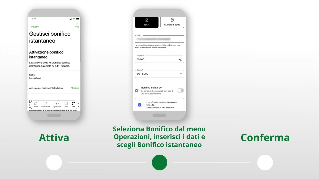Bonifico istantaneo | App Intesa Sanpaolo Mobile