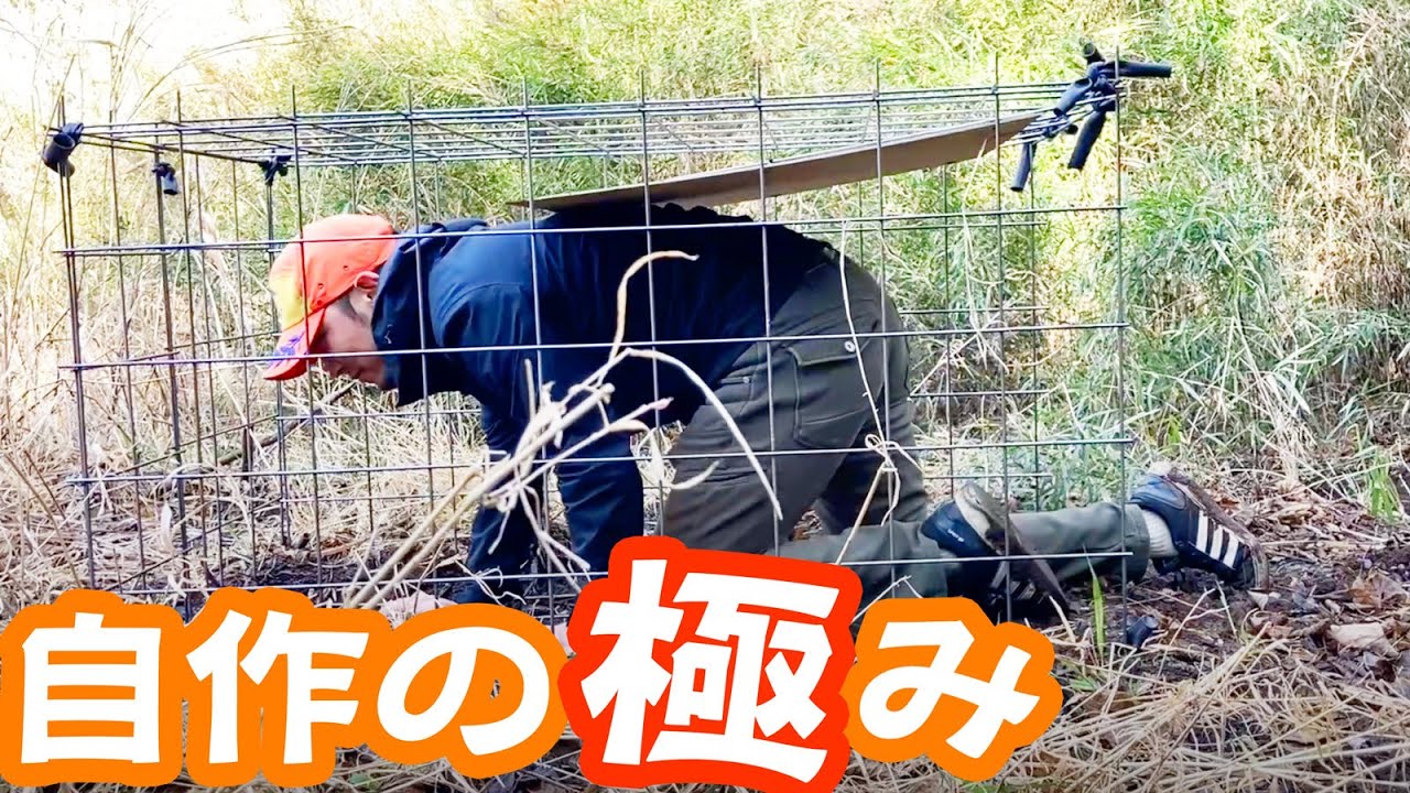 1000円台でイノシシ用の箱罠を作ってみた[狩猟]