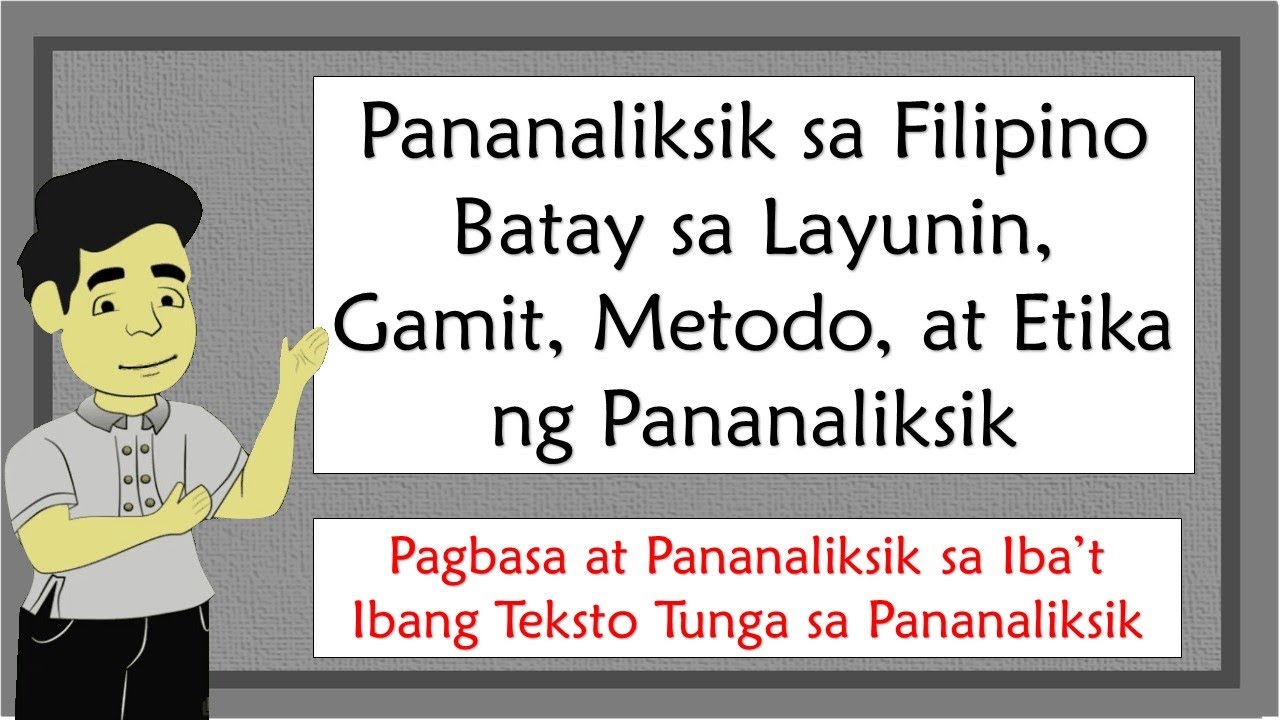 Pananaliksik sa Filipino Batay sa Layunin, Gamit, Metodo at Etika ng Pananaliksik | Baitang 11