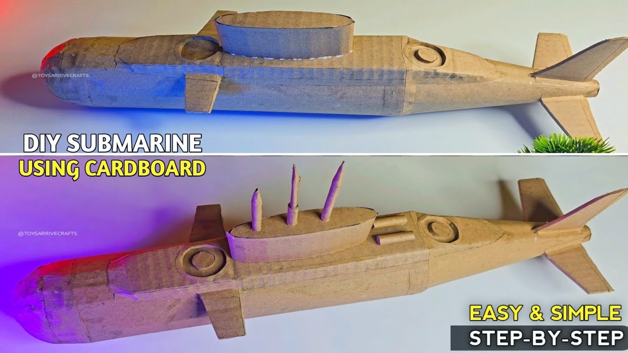 How to make Submarine with Cardboard Easy Step-by-Step |Guide for kids & Beginner #craft #viralvideo