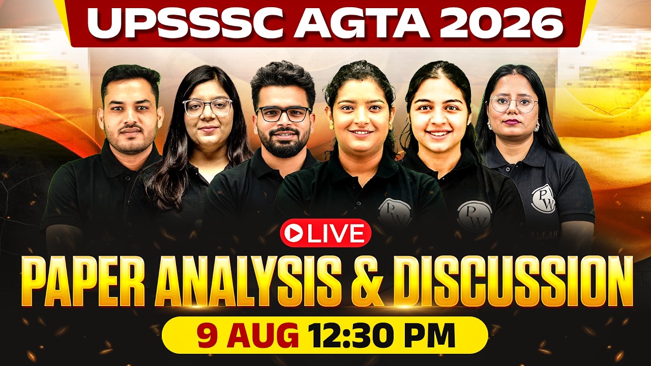 UPSSSC AGTA 2026 Exam Analysis LIVE 🔥 | Paper Discussion | Questions & Answers
