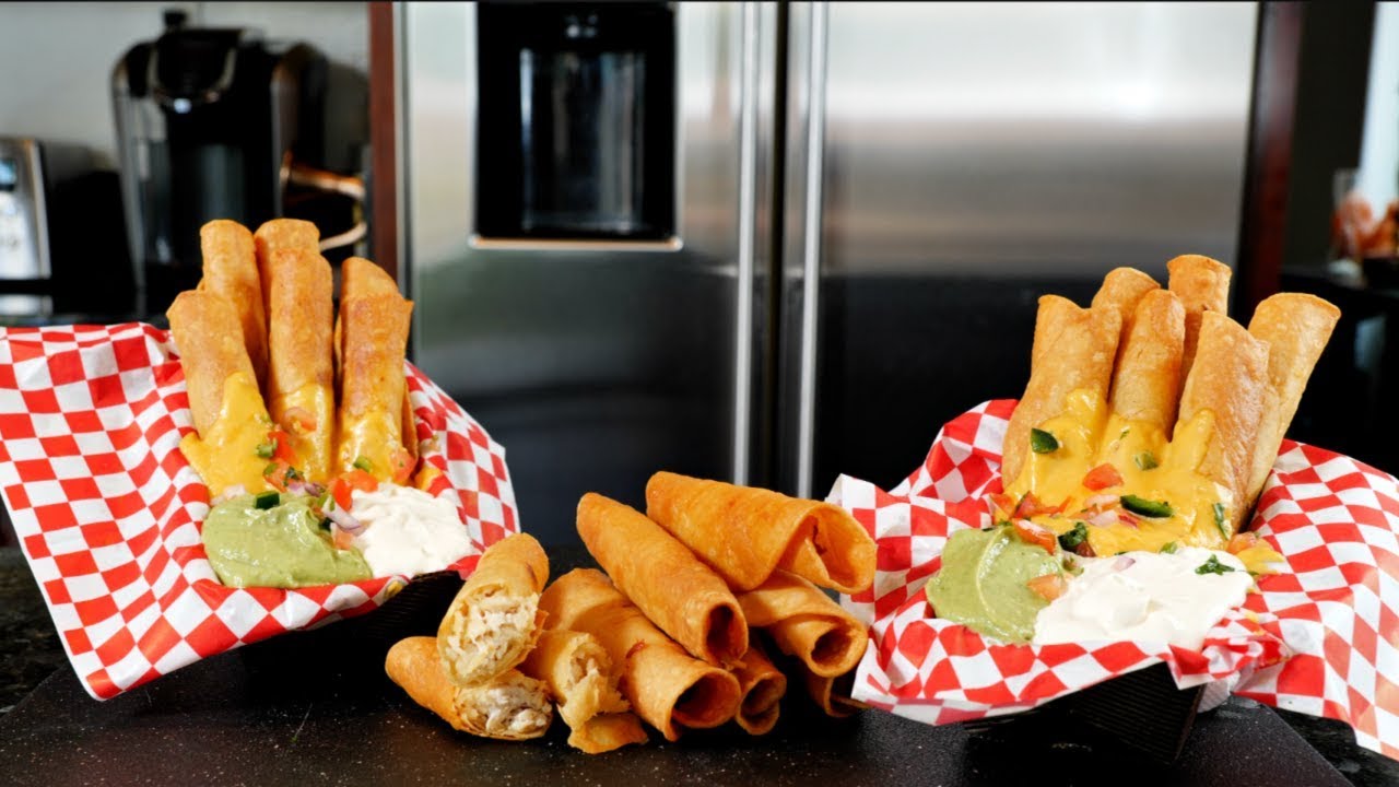 HOW TO MAKE THE BEST CHICKEN ROLLED TACOS