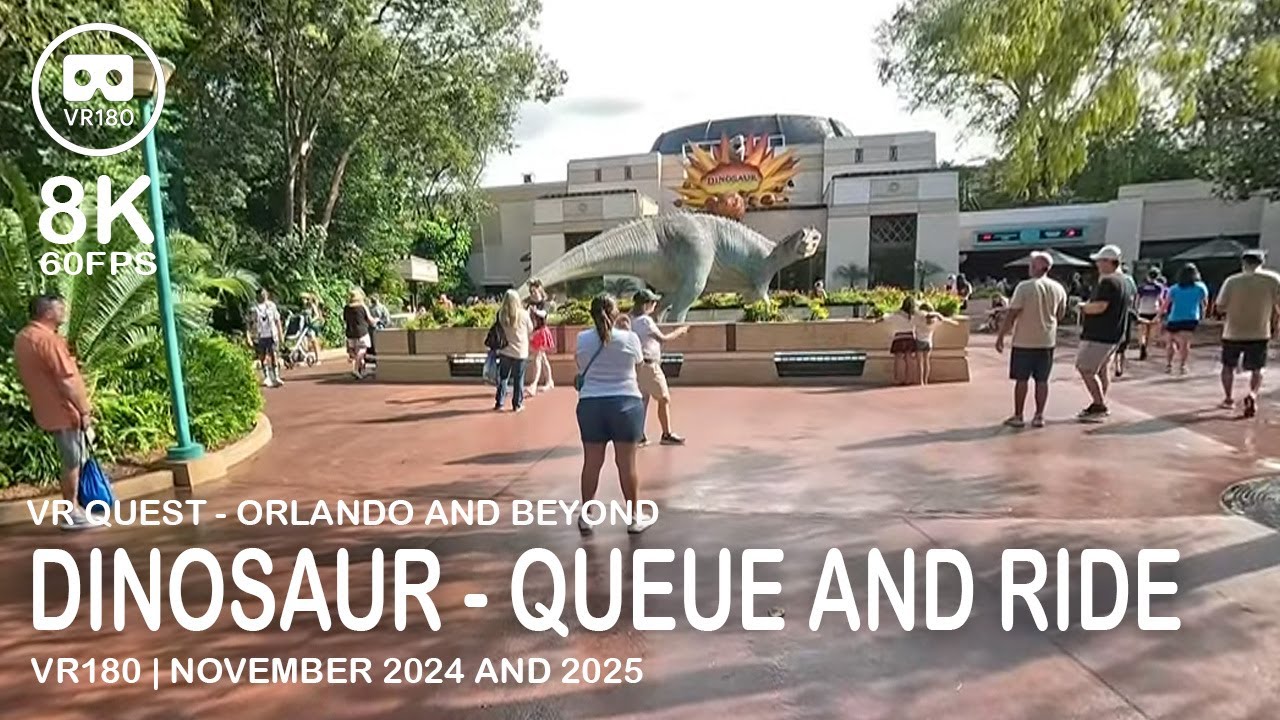 DINOSAUR - Queue and Ride - VR180 - 8K