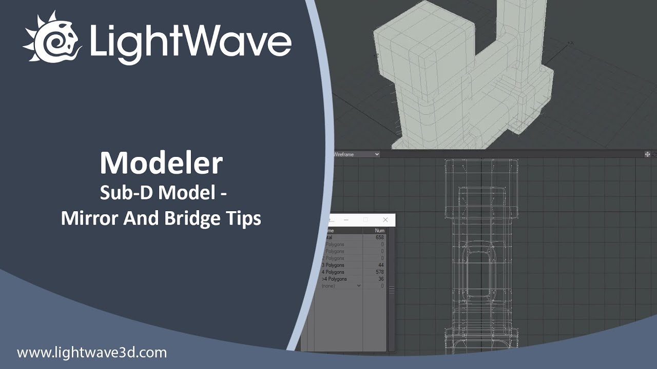 Lightwave 3D Sub D - Mirror And Bridge Tips
