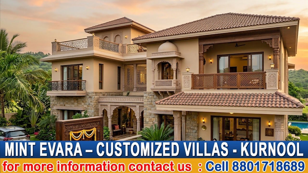 Customised Villas at Mint EvaraContact - 8801718689 #kuda #approved #villa and #plots #kurnool