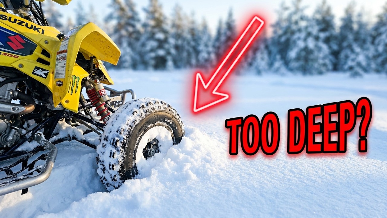 ❄️ Suzuki LTR450 WINTER RIDE | -10°C | POWDER SNOW