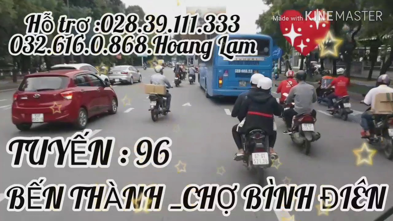 🌏 BUYT TP.HCM TUYEN 96 : BẾN THÀNH _ CHỢ ĐẦU MỐI BÌNH ĐIỀN  [ V_312 ] HOANG LAM 5 SAO TV