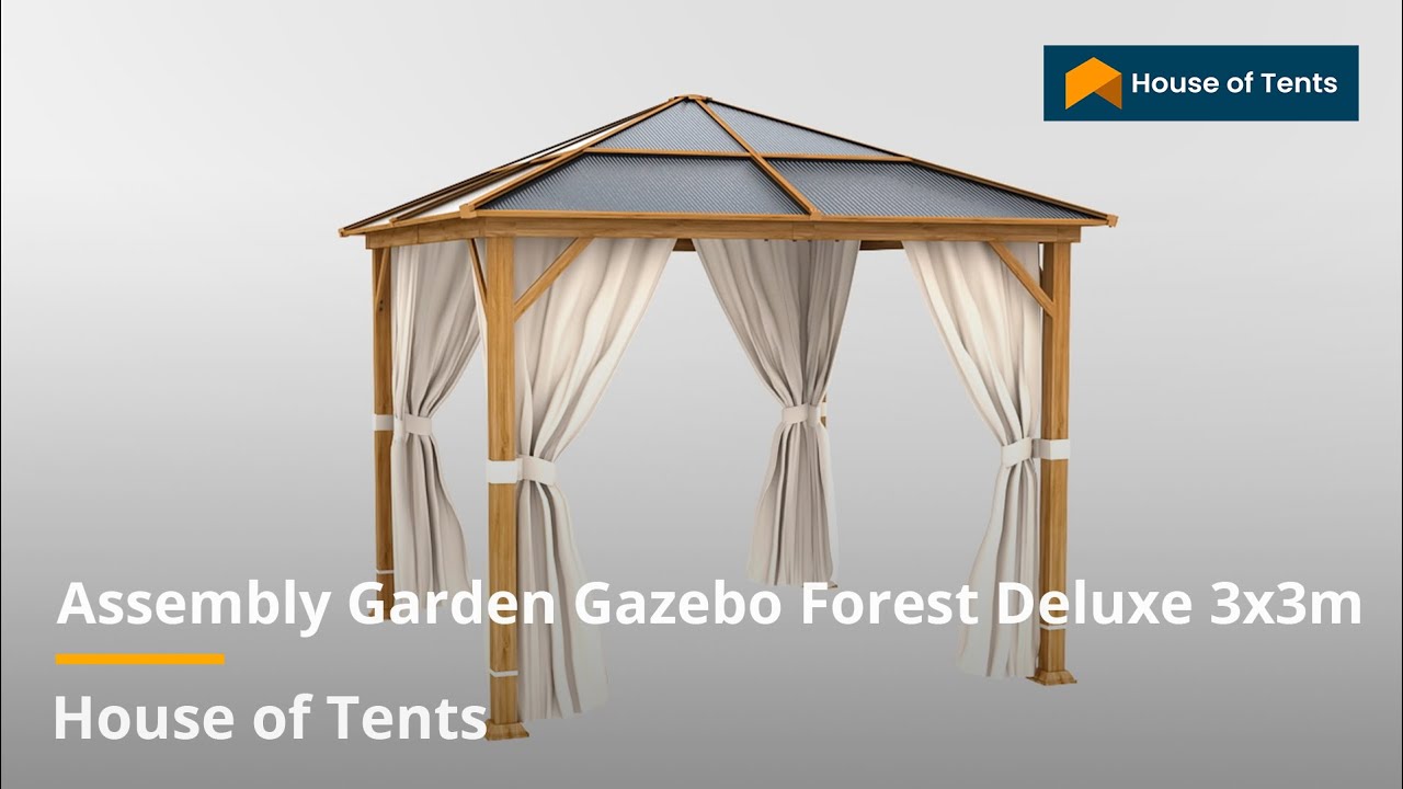 Assembly Garden Gazebo Forest Deluxe 3x3m