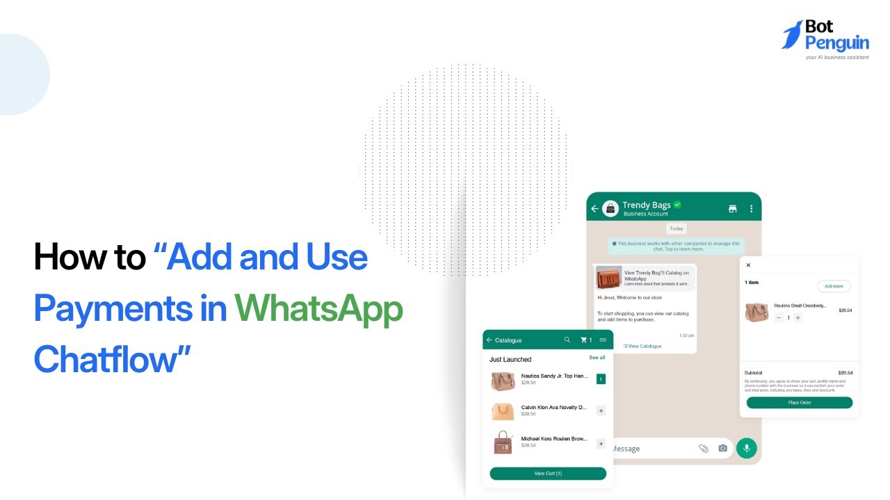 How to Add and Use Payments in WhatsApp Chatflow || Payment Chat Component Explained || BotPenguin