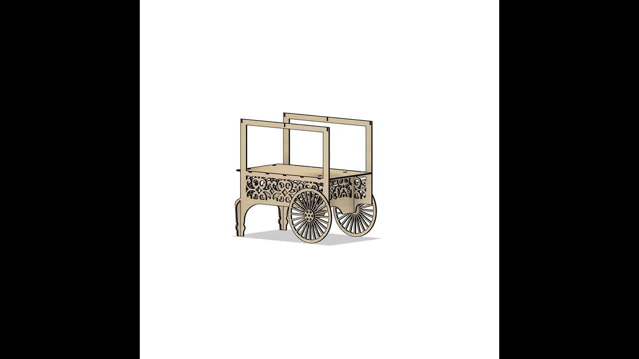Candy Cart, Laser cut plywood stand for candy bar assembly instructions