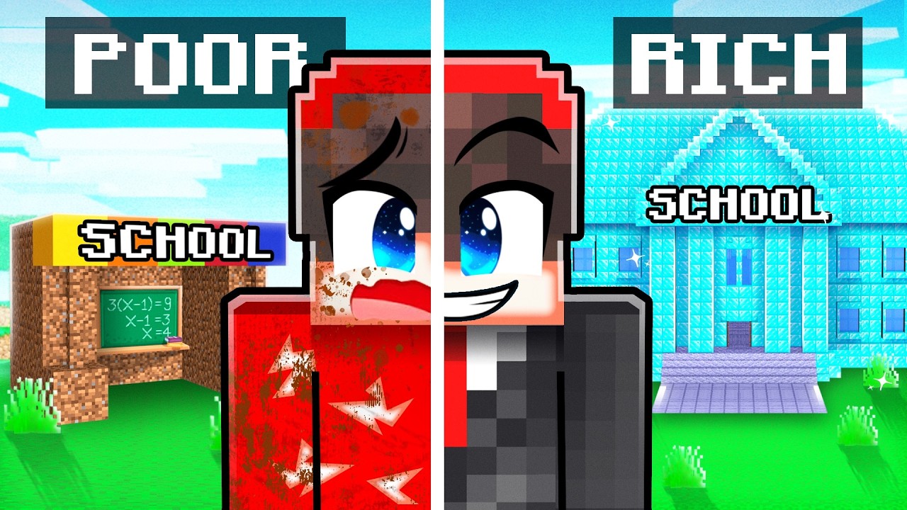 Upgrading My School From DIRT to DIAMOND in Minecraft