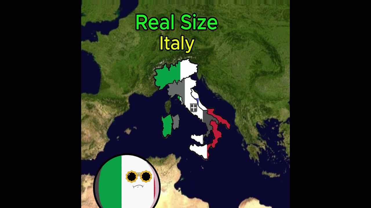 Map size and real p8  #countryballs #map #flag
