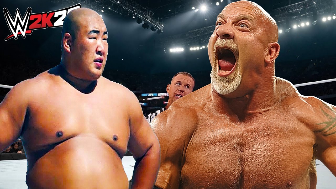 Реванш между японским атлетом и Голдбергом (WWE 2K22)