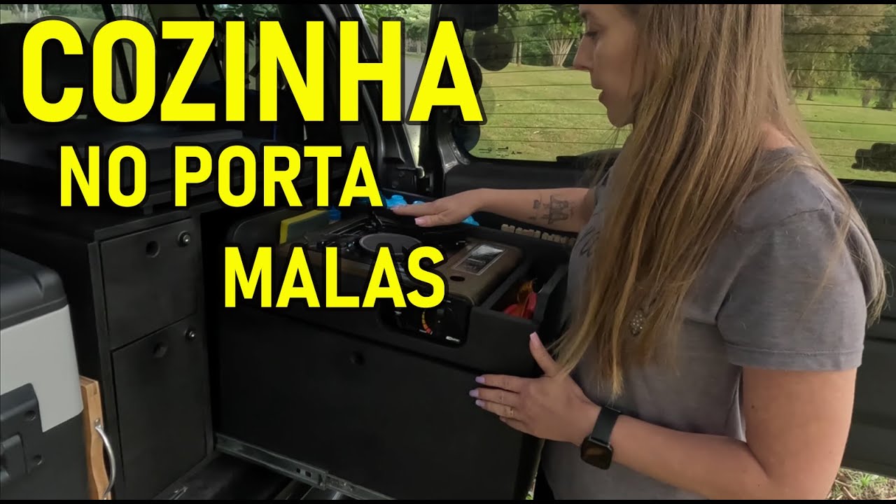 Fizemos uma cozinha no porta malas da TR4
