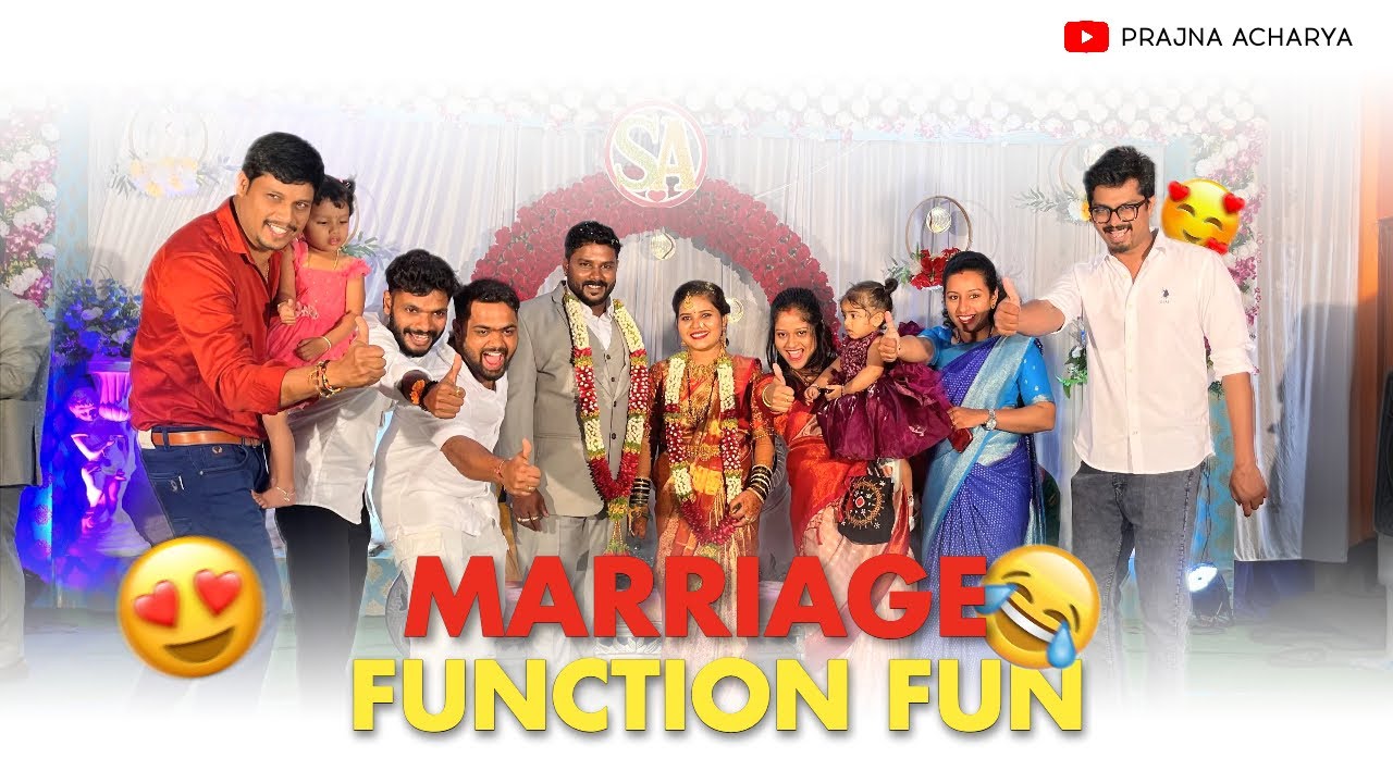 ಸಾಗರದಲ್ಲಿ friends ಜೊತೆ Marriage Function Fun 😂🥰 | #prajnaacharya 