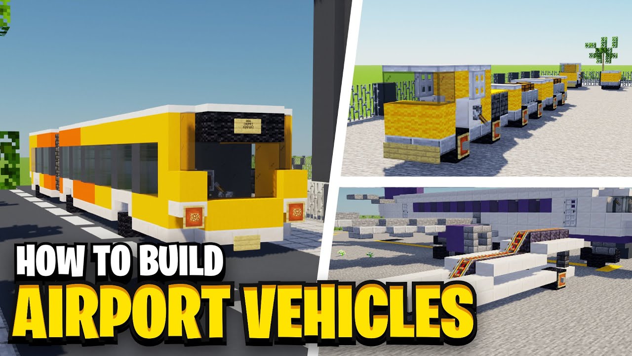 How To Build AIRPORT VEHICLES in Minecraft! (Airport Collection Pt.3)
