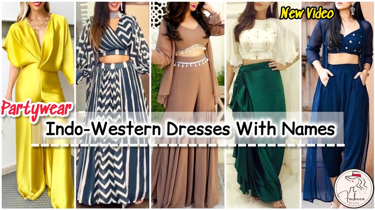 Types Of Indo Western Dresses With Name | Indo Western Dress | Indo Fusion Dress