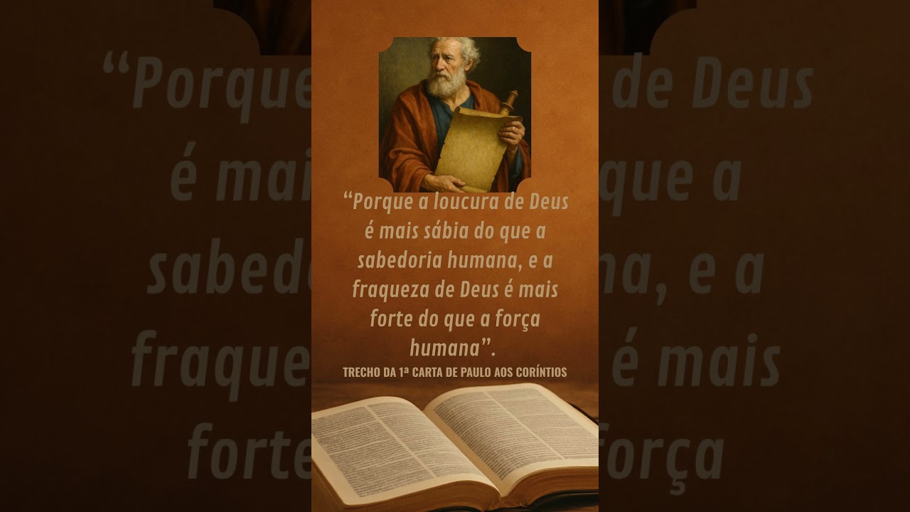 Primeira Carta de Paulo aos Cor&iacute;ntios &ndash; Cap&iacute;tulo 1 #Cor&iacute;ntios1 #CristoCrucificado #UnidadeCrist&atilde;