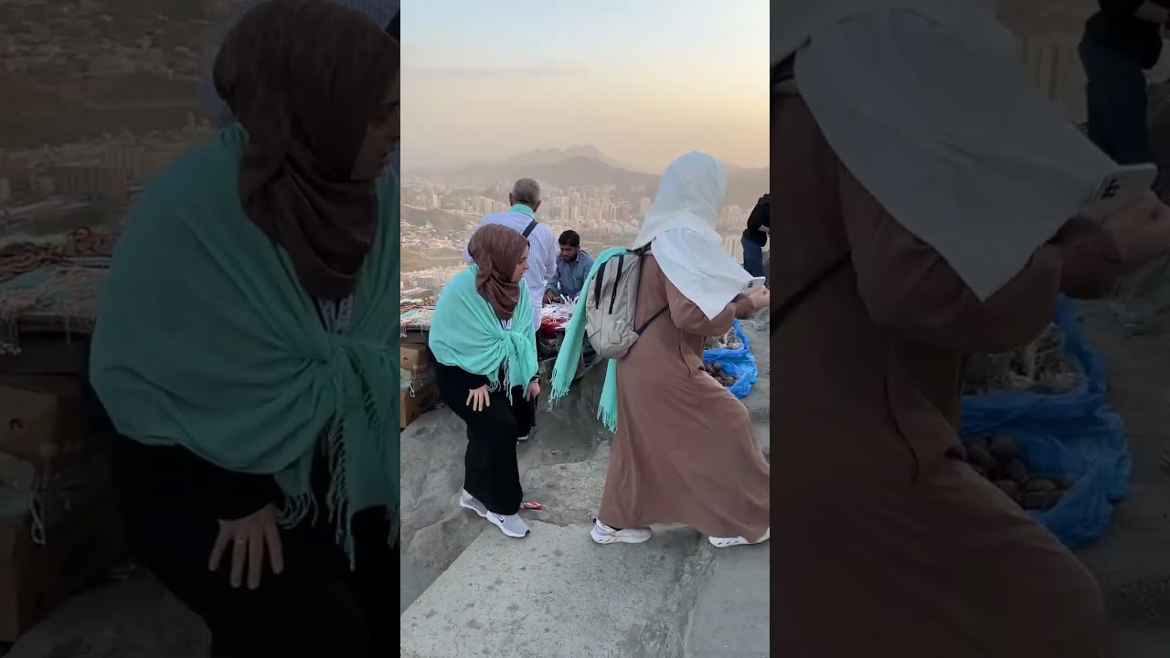 رحلة الصعود إلى غار حراء من الطريق الجديد ومشاهد من ازدحام الناس 