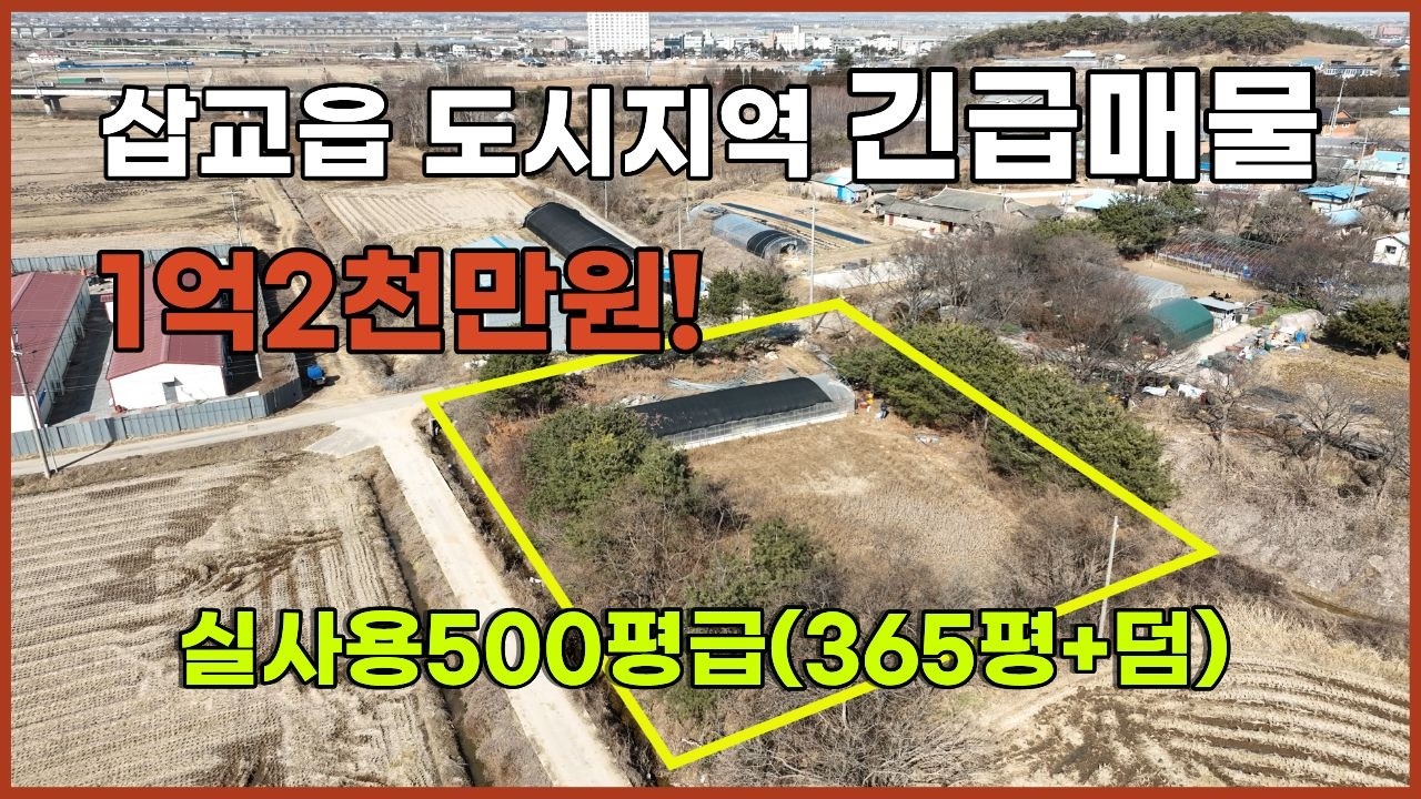 [221] 1억 초반! 삽교역·내포역 더블역세권 369평이 단돈 1억 2천? (실사용 500평 대박)