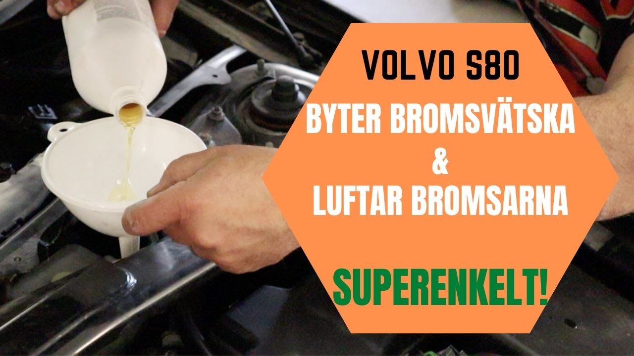 Byter bromsvätska och luftar bromsar i Volvo S80. Projekt Volvo S80 - Del 6.