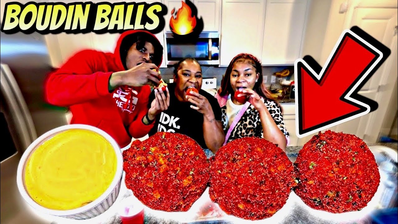 Making HOT CHEETOS BOUDIN BALLS !!